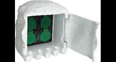 vidaXL Buitenstopcontact 4 stekkers