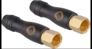 Oehlbach D1C4412 F-stekker Verguld Aansluitingen: F-stekker 2 stuk(s)