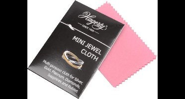 5x Zilverpoets Hagerty Mini Professioneel Juwelen & Sieraden Doekje 9 x 12 cm / Geimpregneerd stof doekje voor onderhoud van juwelen en kostbare stenen - MINI JEWEL CLOTH - 5 stuks