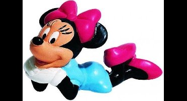 Disney Minnie Mouse liggend taart topper decoratie 4 cm. B-keus