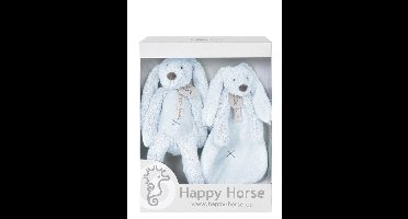 Happy Horse Geschenkverpakking Konijn Richie Blauw Knuffel no. 1 - 28 cm / Knuffeldoekje - 33 cm