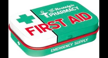 First Aid Groen Pepermunt Doosje Inclusief Mints