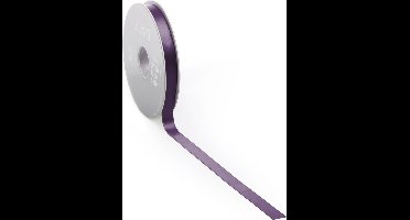 Satijn lint 10 mm paars op rol van 25 meter