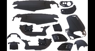 Edge kuipset, 15-delig, voor Gilera Runner tot en met modeljaar 08-2005 - matzwart