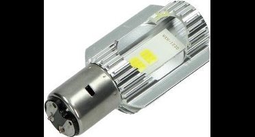 Lamp Led 12volt 2x6 watt BA20D Diversen Scooters Ook voor Piaggio 4t / Vespa 4t