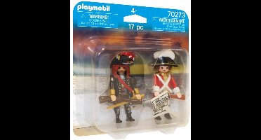 PLAYMOBIL Duo Packs Piratenkapitein en Roodroksoldaat - 70273