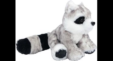 PIA Soft Toys - Pluche Knuffeldier - Wasbeer - liggend - 15 cm
