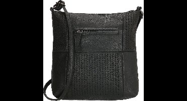 Beagles Omhang Schoudertas Medium Zwart Ritsvakken