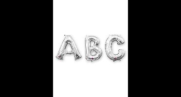 AMSCAN - Grote zilverkleurige aluminium letter ballon - Zilver / Grijs