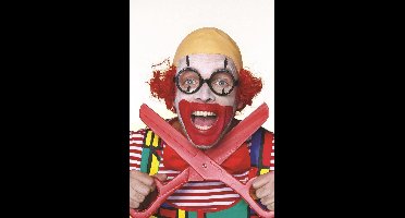 Clowns pruik kaal met rood haar