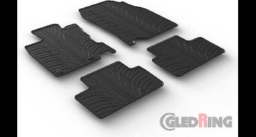 Gledring Rubbermatten passend voor Renault Kadjar 6/2015- (T profiel 4-delig + montageclips)