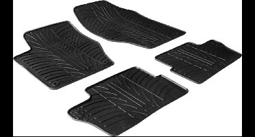 Gledring Rubbermatten passend voor Peugeot 307 2001- & 308 3/5 türer/SW 2007-2013 (T profiel 4-delig + montageclips)