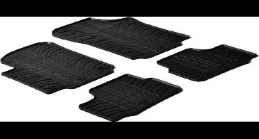 Gledring Rubbermatten passend voor Volkswagen Up / Skoda Citigo / Seat Mii 2012- (T profiel 4-delig + montageclips)