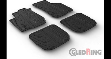 Gledring Rubbermatten passend voor Audi A3 8L 1996-2003 (T profiel 4 delig + montageclips)