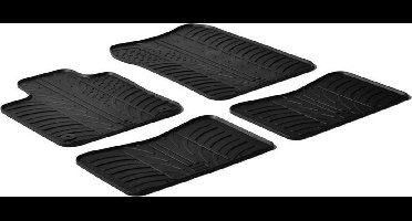 Gledring Rubbermatten passend voor Renault Twingo II 2007- (T profiel 4-delig + montageclips)