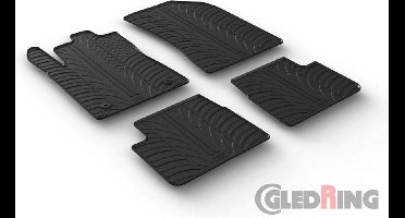 Gledring Rubbermatten passend voor Citroën C3 11/2016- (T profiel 4-delig + montageclips)