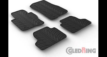 Gledring Rubbermatten passend voor BMW 4 serie F32 automaat 2013- (T profiel 4-delig + montageclips)
