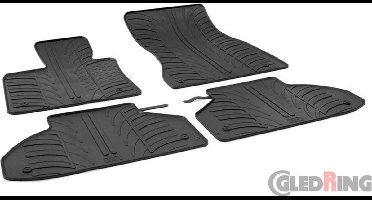 Gledring Rubbermatten passend voor BMW X6 (F16) 2014-2019 (T profiel 4-delig + montageclips)