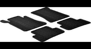 Gledring Rubbermatten passend voor Mercedes C-Klasse W203 2001-2007 (T profiel 4-delig + montageclips)
