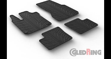 Gledring Rubbermatten passend voor Smart ForFour 453 2014- (T profiel 4-delig + montageclips)
