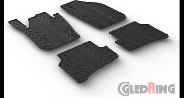 Gledring Rubbermatten passend voor Skoda Fabia 2014- (T profiel 4-delig + montageclips)