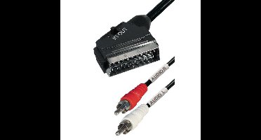 Philips Scart (m) - Tulp stereo 2x RCA (m) audio kabel / zwart - 1,5 meter