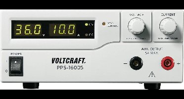 VOLTCRAFT PPS-16005 Labvoeding, regelbaar 1 - 36 V/DC 0 - 10 A 360 W USB, Remote Programmeerbaar Aantal uitgangen: 2 x