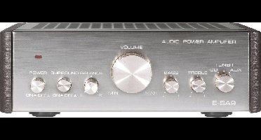 Renkforce E-SA9 Stereoversterker 2 x 12 W Zilver (metallic), Donkerbruin