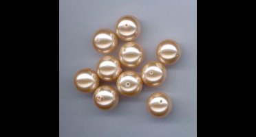 Glasparels 8mm Licht Goud 50 stuks