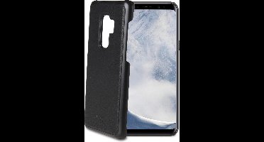 Celly GhostCover Siliconen hoesje - Geschikt voor Samsung Galaxy S9+ Plus - TPU Back Cover - Kunstleer - Zwart
