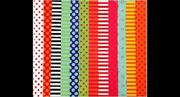 Glanspapier, bedrukt, vel 24x32 cm, 80 gr, diverse kleuren, 50 div vellen
