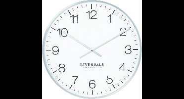 Riverdale Wandklok Camden zilver 53cm