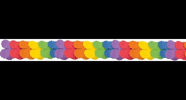 Amscan Feestslinger Retro Regenboog 365 Cm