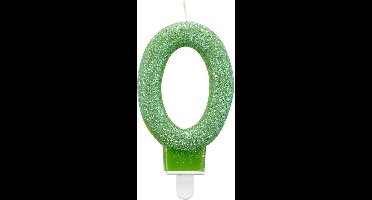 Amscan Kaars '0' Groen 7 Cm