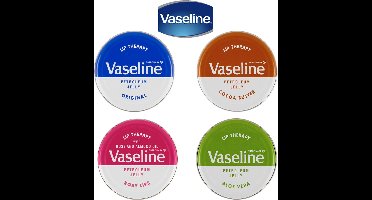 Vaseline Lip Therapy Set van 4, Rosy Lips, Aloë Vera, Cacao & Original
