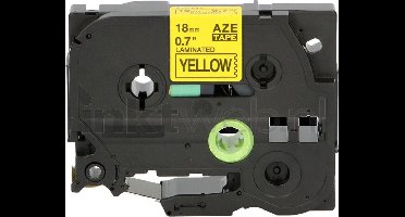 FLWR - Printetiket / TZe-641 / Zwart op geel - geschikt voor Brother