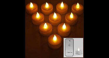 LED Theelichtjes met afstandsbediening (set van 10)