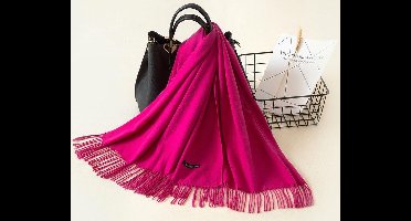 Zijdezachte Luxe - Cashmere Dames Sjaal - Cerise