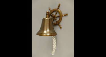 MadDeco - Messing - deurbel - scheeps - stuurwiel - bruin