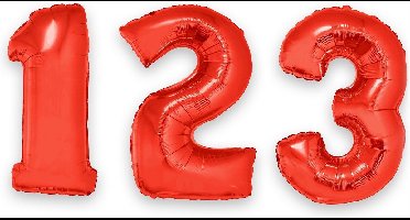 ESPA - Enorme rode aluminium cijfer ballon