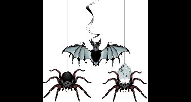 Haza Original Decoratievleermuis & Decoratiespinnen 3 Stuks