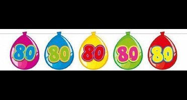80 Jaar Birthday Ballonnen Slinger - 10 meter