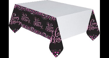 Verjaardag Tafelkleed Happy Birthday Roze 137x259cm