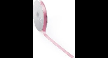Satijn lint 10 mm roze op rol van 25 meter