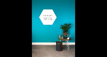 IVOL Whiteboard zonder rand Hexagon 100 cm Wit - Magnetisch - Frameless
