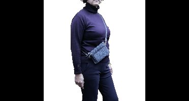 Castillo Suede Vibes Leren Schoudertasje / Crossbodytas - Grijs