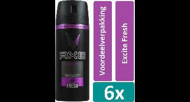 Axe Deodorant Spray 150 ml Excite Fresh 6 stuks Voordeelverpakking