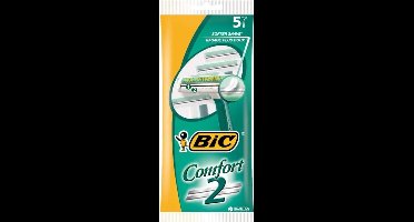 BIC Comfort 2 Wegwerpscheermesjes voor mannen - 5 Stuks