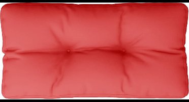 vidaXL - Palletkussen - 70x40x12 - cm - stof - rood