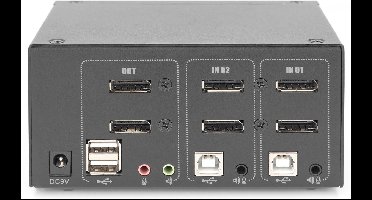 Digitus DS-12862 KVM-switch 2 poorten DisplayPort 3840 x 2160 Pixel